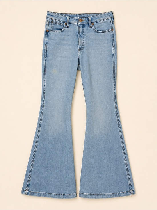 Wrangler Denim - Wrangler High Rise Flare Jeans 28x34 Light Wash Bell Bottom
